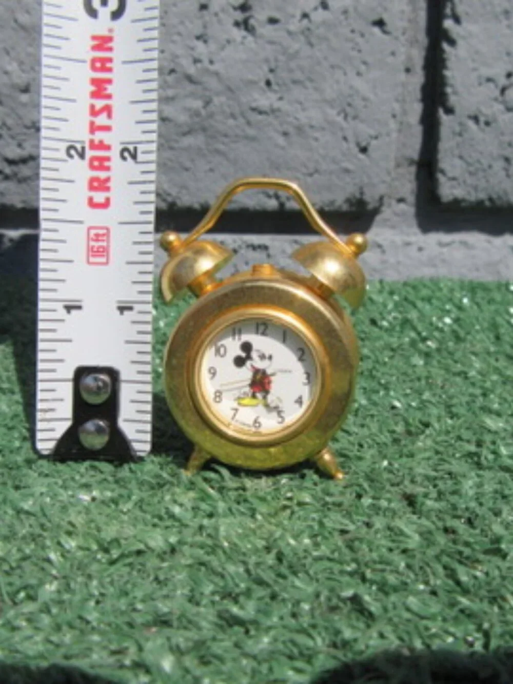 Vintage Linden Disney Mickey Mouse Mini Alarm Clock Japan Movement